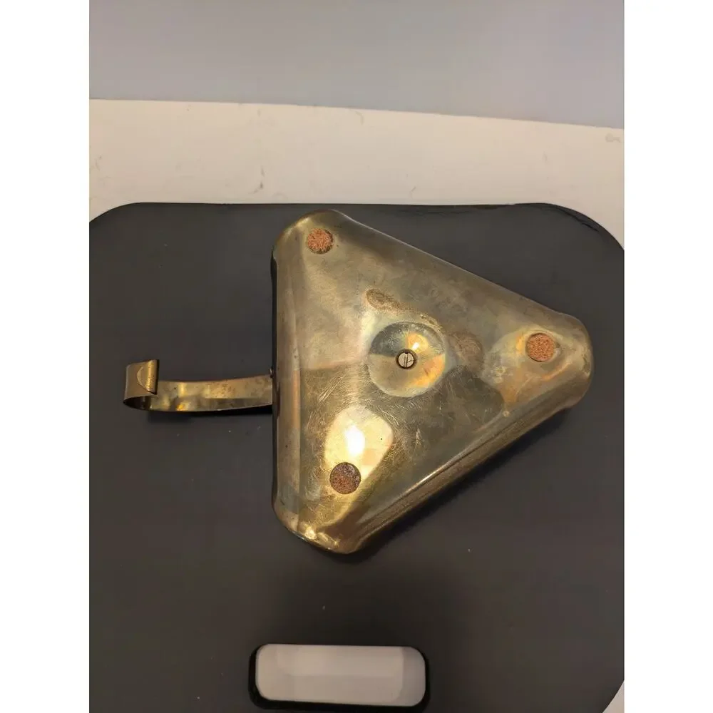 Vtg. Brass Candle Holders With Snuffer Set Of Two Colonial Traditional Cottage